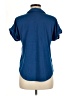 NY Collection Blue Short Sleeve Blouse Size M - photo 2