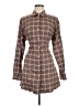 Marissa Webb Plaid Brown Casual Dress Size M - photo 1