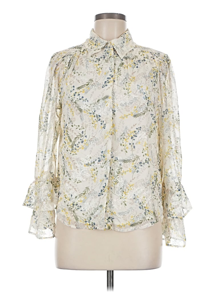 Cece Long Sleeve Blouse In Ivory