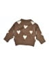 Rylee + Cru Hearts Brown Pullover Sweater Size 3-6 mo - photo 2