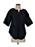 A.L.C. 100% Cotton Black Short Sleeve Blouse Size 0 - photo 1