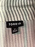 Torrid Stripes Silver Short Sleeve Blouse Size 2X Plus (2) - photo 7