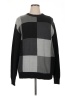 Oscar De La Renta 100% Acrylic Checkered-gingham Gray Pullover Sweater Size XL - photo 1