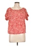 I Love H81 100% Polyester Red Short Sleeve Blouse Size L - photo 1
