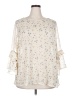 Torrid 100% Polyester Ivory 3/4 Sleeve Blouse Size 2X Plus (2) - photo 1