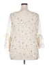 Torrid 100% Polyester Ivory 3/4 Sleeve Blouse Size 2X Plus (2) - photo 2
