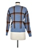 Max Studio Plaid Blue Pullover Sweater Size M - photo 2