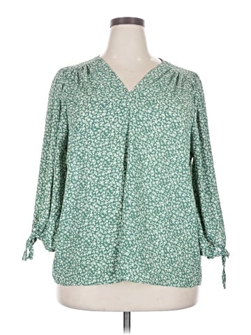 Olivia Grey 3/4 Sleeve Blouse (view 1)
