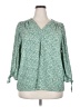 Olivia Grey Green 3/4 Sleeve Blouse Size XXL - photo 1