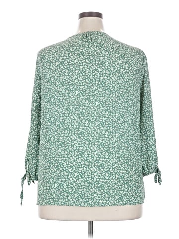 Olivia Grey 3/4 Sleeve Blouse (view 2)