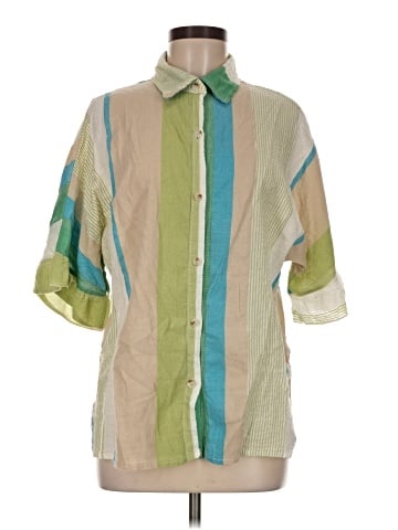 Three Hearts 3/4 Sleeve Button-Down Shirt (view 1)