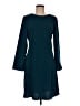 DKNY 100% Polyester Solid Teal Casual Dress Size 6 - photo 1