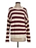 Lands' End Stripes Burgundy Pullover Sweater Size S - photo 1