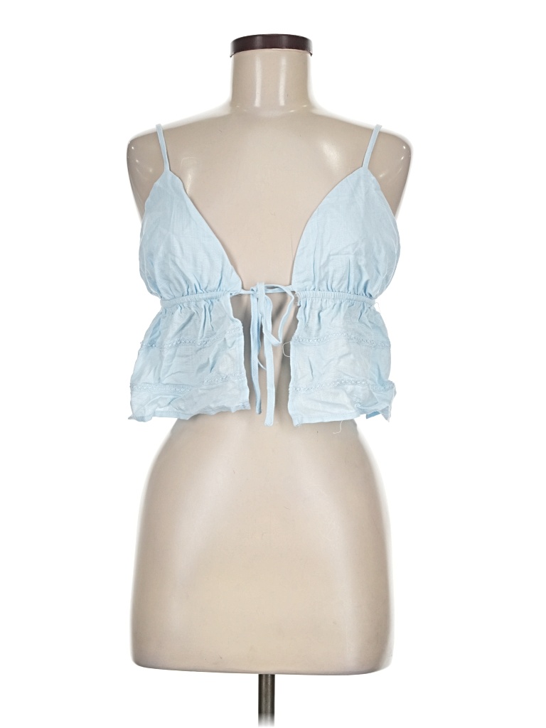 Pre-owned Shein Tank Top Blue Halter Neckline Tops