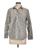 Gap 100% Cotton Stripes Ivory Long Sleeve Button-Down Shirt Size Lg Petite - photo 1