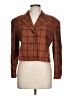Doncaster Collection 100% Silk Tweed Brown Silk Blazer Size 10 - photo 1