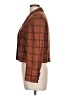 Doncaster Collection 100% Silk Tweed Brown Silk Blazer Size 10 - photo 5
