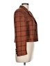 Doncaster Collection 100% Silk Tweed Brown Silk Blazer Size 10 - photo 4