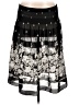 Max Edition 100% Polyester Graphic Black Casual Skirt Size L - photo 1