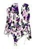 BCBGeneration Floral Purple Long Sleeve Blouse Size M - photo 1