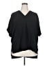 Fred David 100% Polyester Black Short Sleeve Blouse Size 2X - photo 1
