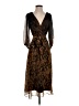 DKNY 100% Polyester Animal Print Brown Cocktail Dress Size 2 - photo 1