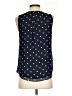 Banana Republic 100% Polyester Polka Dots Blue Sleeveless Blouse Size XS - photo 2
