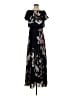 Xscape 100% Polyester Floral Black Casual Dress Size 4 - photo 1