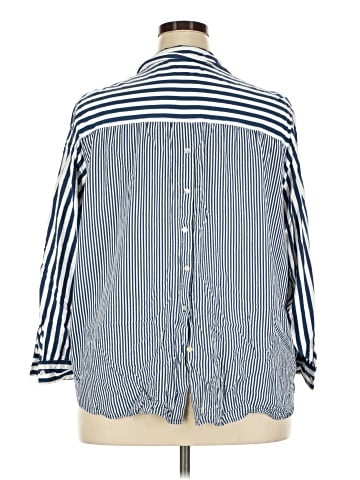 Jane and Delancey 3/4 Sleeve Button-Down Shirt (view 2)