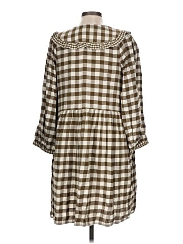 Madewell Gingham Collared Puff-Sleeve Mini Dress (view 2)