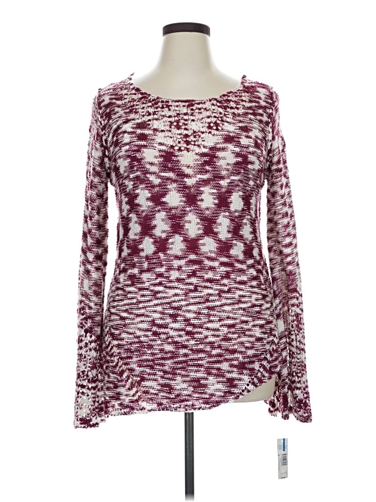 New Directions Pullover Sweater In Burgundy