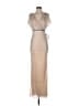 Mac Duggal 100% Polyester Metallic Silver Cocktail Dress Size 4 - photo 1