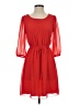 En Focus Studio Solid Red Casual Dress Size 4 - photo 1