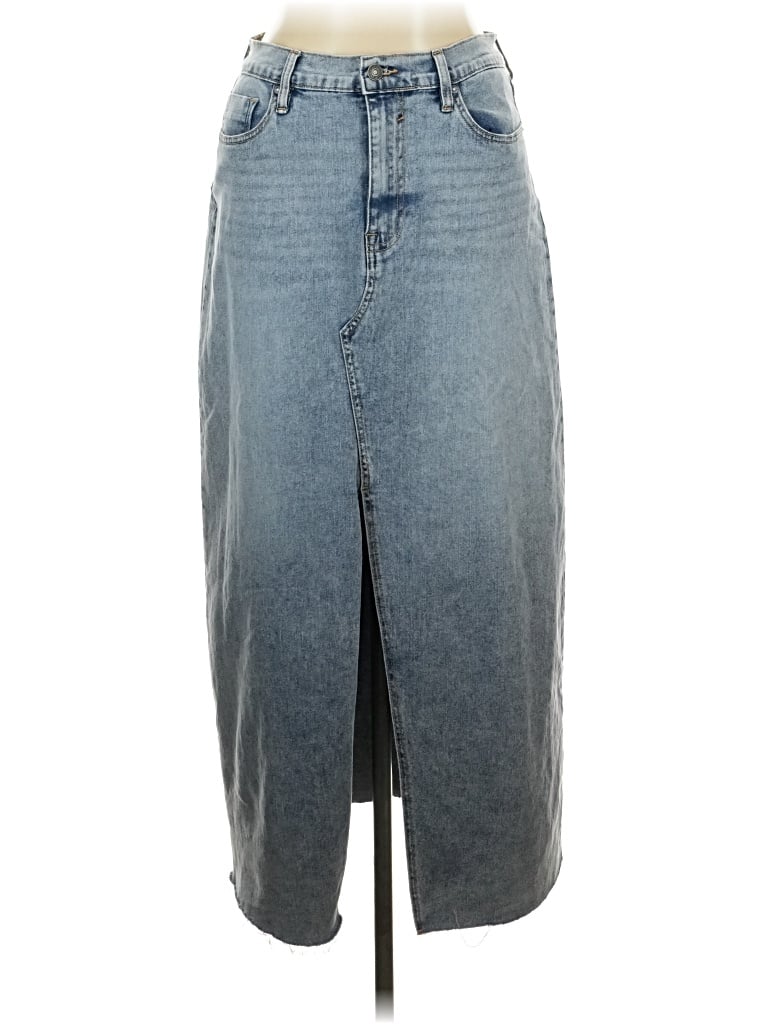 Pre-owned Vigoss Denim Skirt In Blue