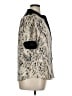 DKNY 100% Polyester Animal Print Ivory Short Sleeve Blouse Size XL - photo 4