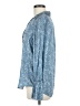 Paige 100% Polyester Animal Print Blue Long Sleeve Blouse Size M - photo 5