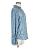 Paige 100% Polyester Animal Print Blue Long Sleeve Blouse Size M - photo 4