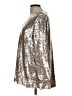 Lane Bryant Metallic Silver Long Sleeve Blouse Size 12 - photo 5