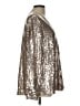 Lane Bryant Metallic Silver Long Sleeve Blouse Size 12 - photo 4