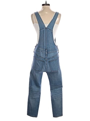 Madewell Skinny Crop Overalls in Hewitt Wash (view 2)
