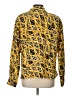 Carlisle 100% Silk Animal Print Yellow Long Sleeve Silk Top Size 12 - photo 2