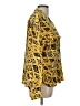 Carlisle 100% Silk Animal Print Yellow Long Sleeve Silk Top Size 12 - photo 4