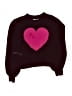 Gap Kids Hearts Burgundy Pullover Sweater Size 8 - 9 - photo 1