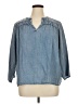 Splendid Blue 3/4 Sleeve Button-Down Shirt Size XL - photo 1
