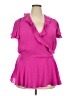 City Chic 100% Polyester Pink Short Sleeve Blouse Size 18 Plus (M) - photo 1