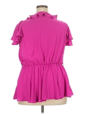 City Chic Short Sleeve Blouse (view 2)