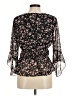 Allegra K 100% Polyester Black 3/4 Sleeve Blouse Size M - photo 2