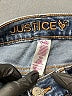 Justice 100% Polyester Hearts Blue Jeans Size 10 - photo 3