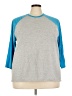 Hanes Color Block Gray 3/4 Sleeve Top Size 3X - photo 1
