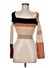 Le Lis Color Block Brown Pullover Sweater Size M - photo 1